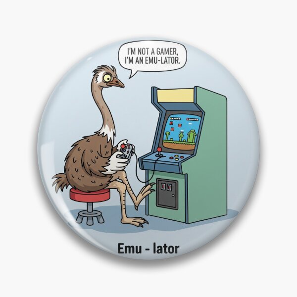 Item preview, Emu-lator - Funny Gaming Emu designed and sold by VisionTear.