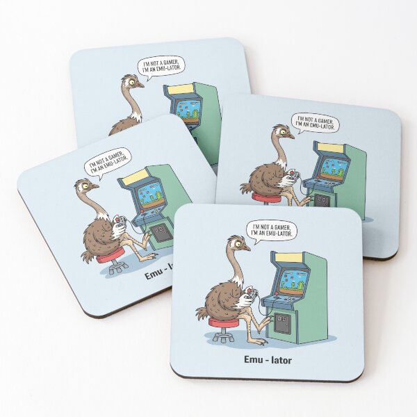 Item preview, Emu-lator - Funny Gaming Emu designed and sold by VisionTear.