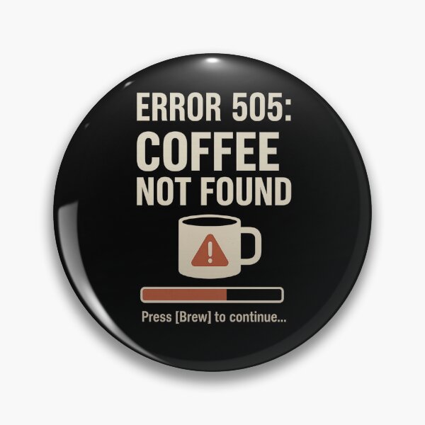 Item preview, Error 505: Coffee Not Found - Programmer Coffee Tee designed and sold by Work Life Tees.