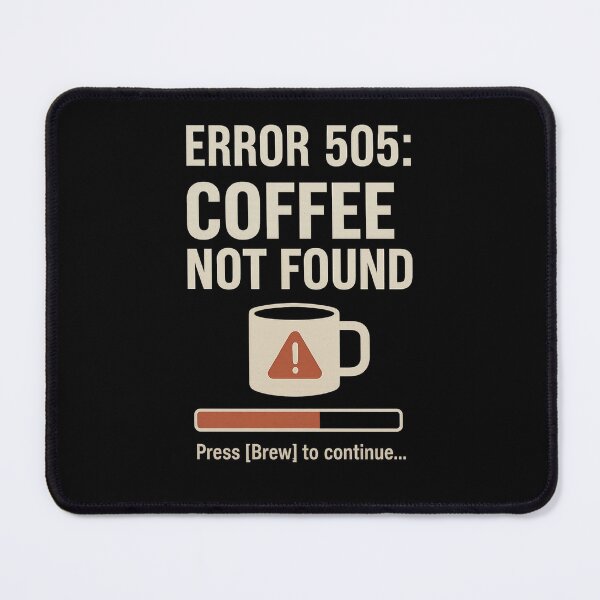 Item preview, Error 505: Coffee Not Found - Programmer Coffee Tee designed and sold by Work Life Tees.