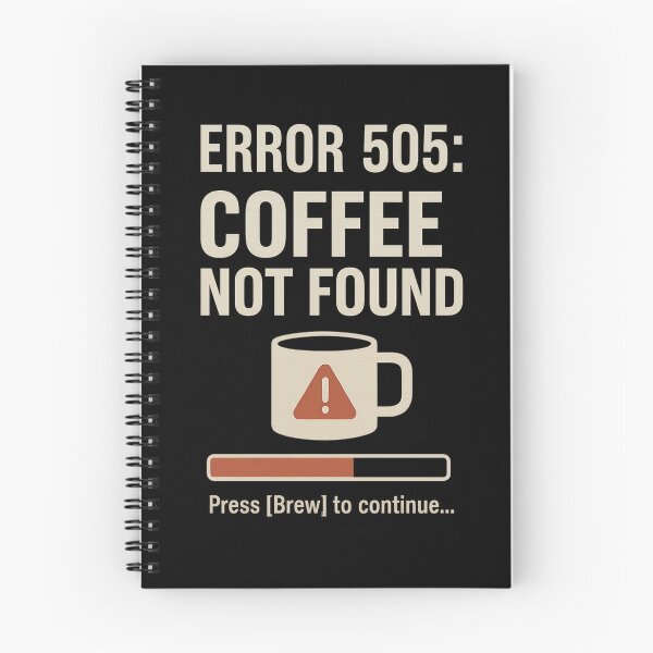 Item preview, Error 505: Coffee Not Found - Programmer Coffee Tee designed and sold by Work Life Tees.