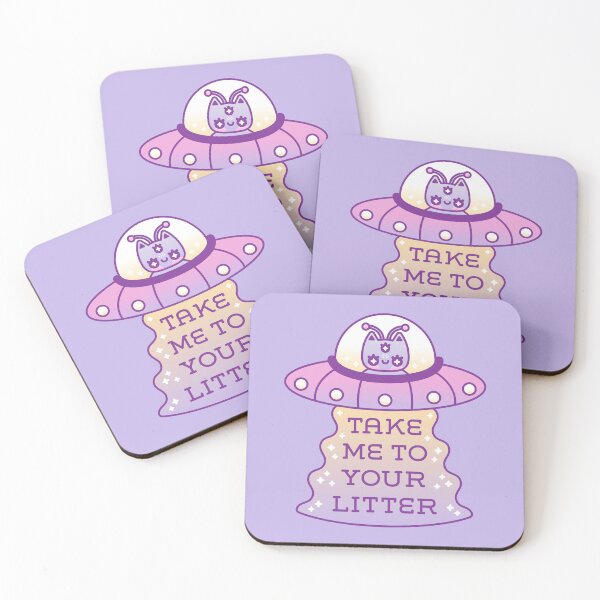 Item preview, Take Me to Your Litter – Alien Cat UFO Design designed and sold by musingtreeart.