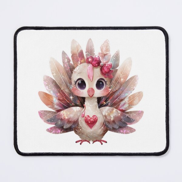 Item preview, Cute Thanksgiving Turkey with Sparkling Feathers designed and sold by Anastasiia Yurevych.