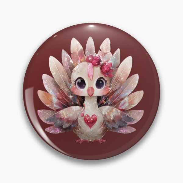 Item preview, Cute Thanksgiving Turkey with Sparkling Feathers designed and sold by Anastasiia Yurevych.