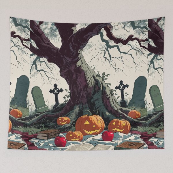 Item preview, Autumn Graveyard Picnic – Gothic Cottagecore Halloween designed and sold by Deezyned.