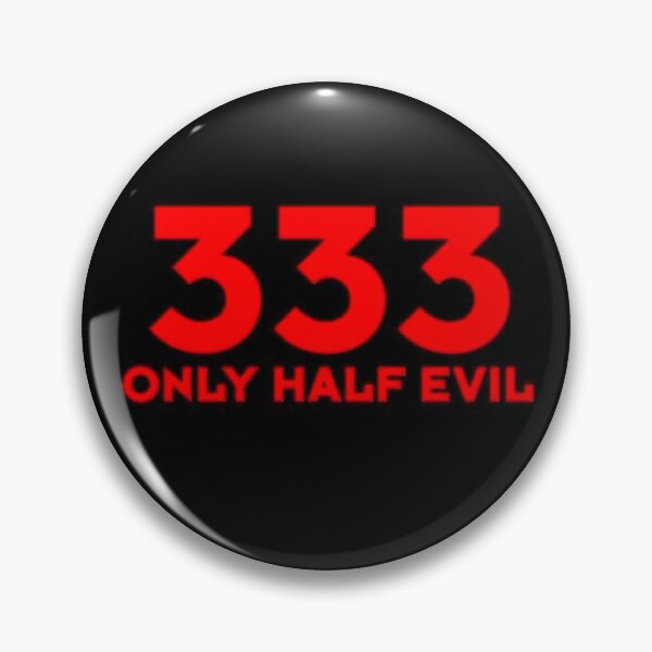Item preview, 333 Only Half Evil – Bold Red Type designed and sold by Adronia.