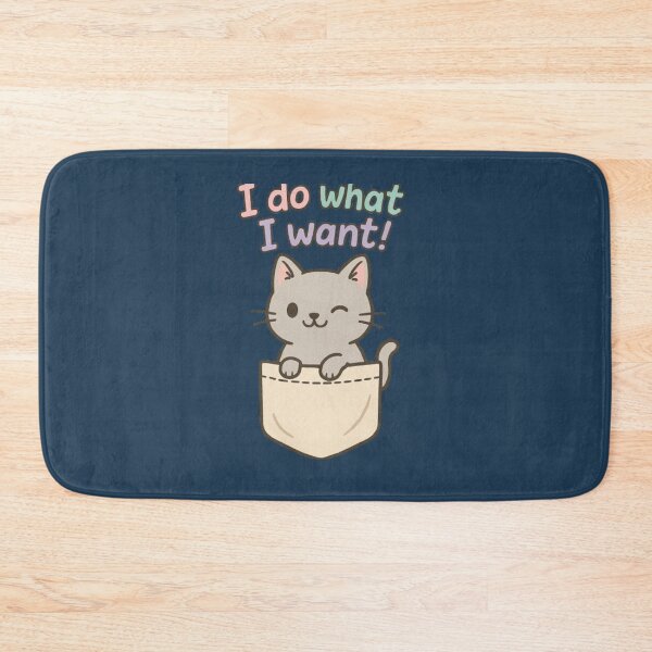 Item preview, I Do What I Want - Cute Rebel Cat Tee   designed and sold by Pawtastic Vibes.