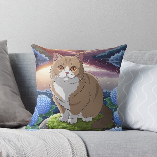 Item preview, Cute British Shorthair Cat with Gorgeous Flowers designed and sold by WILDEVIOLET.
