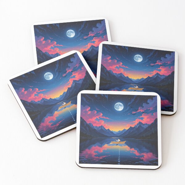 Item preview, lake with a sunset designed and sold by EliFactory.