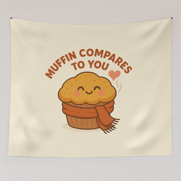 Item preview, Muffin Compares to You – Cozy Autumn Muffin with Heart Steam designed and sold by BloomKind.