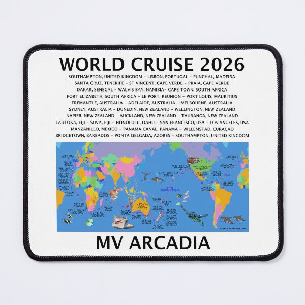 Item preview, P@O 2026 J601 WORLD CRUISE FULLY ILLUSTRATED ROUTE MAP designed and sold by stilgoe.