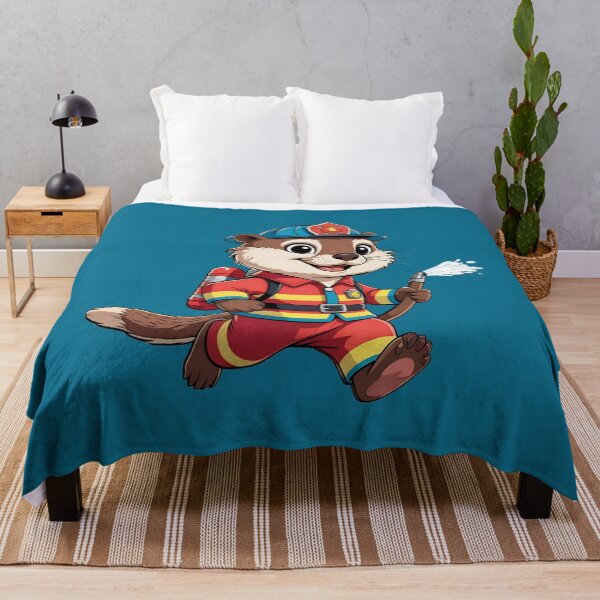 Item preview, Otterly Brave Firefighter – Adorable Rescue Hero designed and sold by jglobal360.
