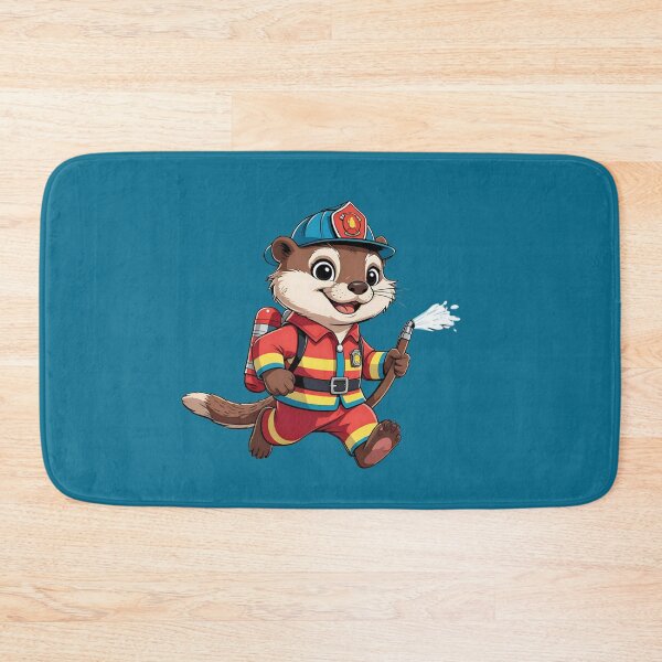 Item preview, Otterly Brave Firefighter – Adorable Rescue Hero designed and sold by jglobal360.