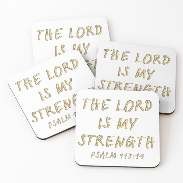 Item preview, The Lord Is My Strength Christian Typography Design – Psalm 118:14 Bold Faith-Based Statement designed and sold by Deric's Designs.