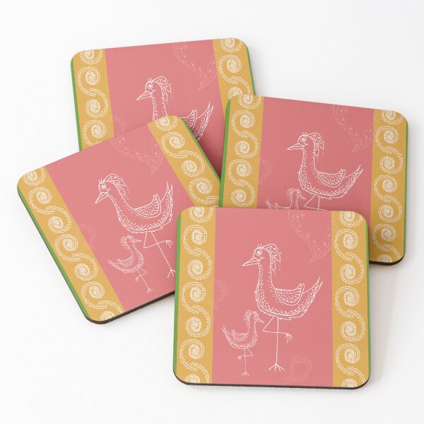 Item preview, Folk Birds Card – Whimsical Decorative Design designed and sold by AlisaArtDecor.