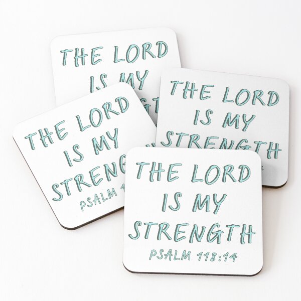 Item preview, The Lord Is My Strength Christian Typography Design – Psalm 118:14 Bold Faith-Based Statement designed and sold by Deric's Designs.