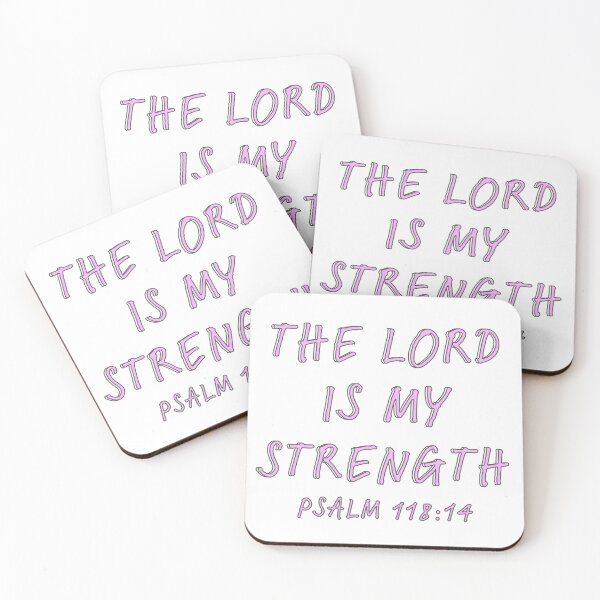 Item preview, The Lord Is My Strength Christian Typography Design – Psalm 118:14 Bold Faith-Based Statement designed and sold by Deric's Designs.
