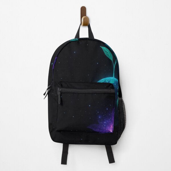 Item preview, Cosmic Flower Growing from Earth – Galaxy Nature Surreal Art designed and sold by ZagonShop.
