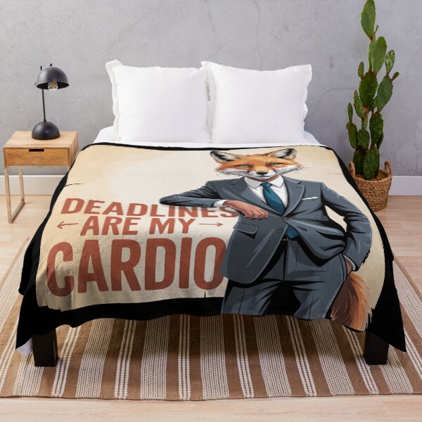 Item preview, Deadlines Are My Cardio Funny Fox Business Suit Shirt designed and sold by BeastBanter.