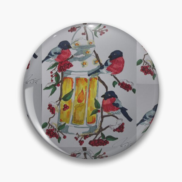 Item preview, Bull finches and lantern (Christmas) designed and sold by Life's eye Art and photography.