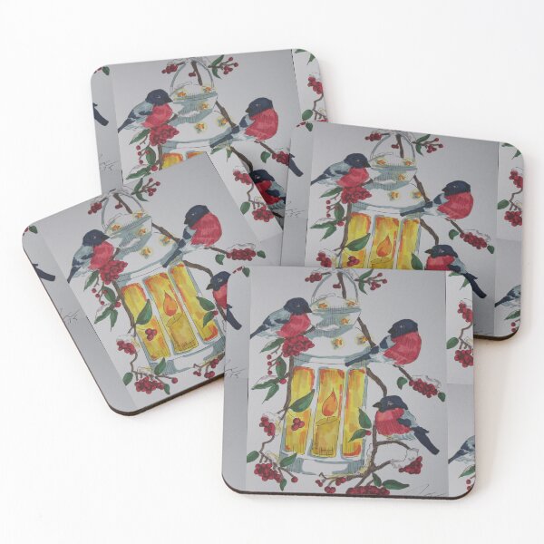 Item preview, Bull finches and lantern (Christmas) designed and sold by Life's eye Art and photography.
