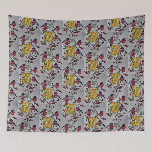 Item preview, Bull finches and lantern (Christmas) designed and sold by Life's eye Art and photography.