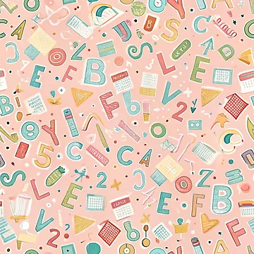 Artwork thumbnail, ABC's and Numbers Pattern by Vision Crafted