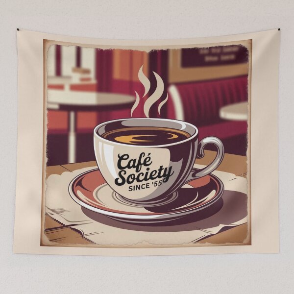 Item preview, "Vintage Coffee Vibes – Retro Café Society Art" designed and sold by kalvey64.