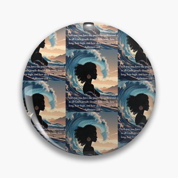 Item preview, "Depth of His Love – Ephesians 3:18 | Woman in the depth of Waves" designed and sold by GuidedFaithCo.