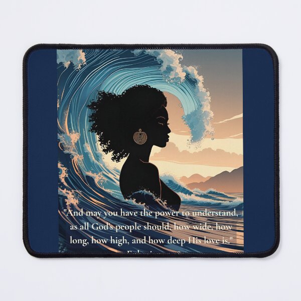 Item preview, "Depth of His Love – Ephesians 3:18 | Woman in the depth of Waves" designed and sold by GuidedFaithCo.