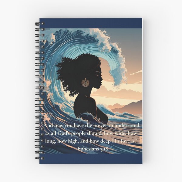 Item preview, "Depth of His Love – Ephesians 3:18 | Woman in the depth of Waves" designed and sold by GuidedFaithCo.