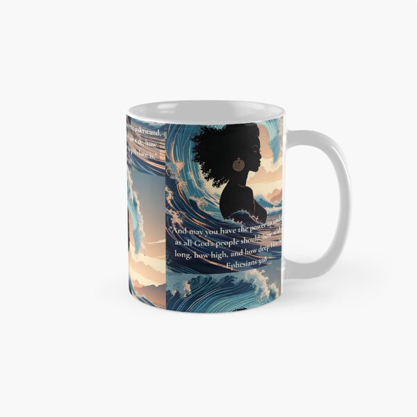 Item preview, "Depth of His Love – Ephesians 3:18 | Woman in the depth of Waves" designed and sold by GuidedFaithCo.
