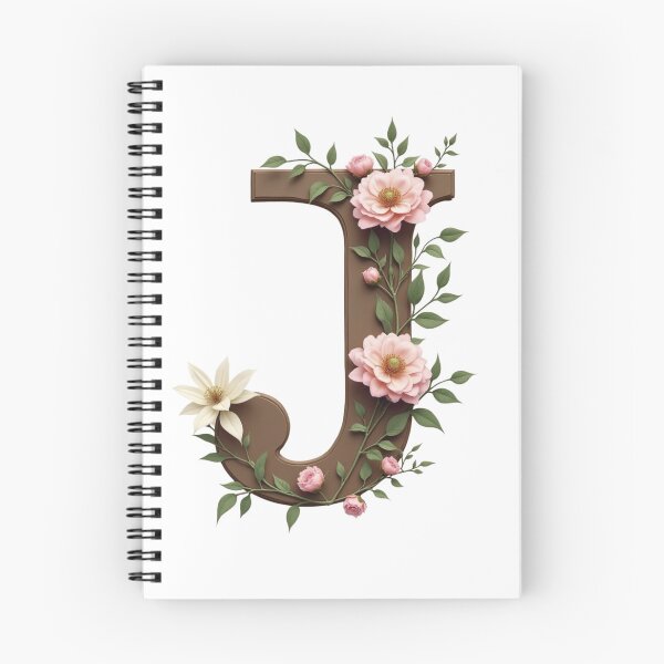 Artikelvorschau, Florales Monogramm Buchstabe J entworfen und verkauft von rustyroofco.