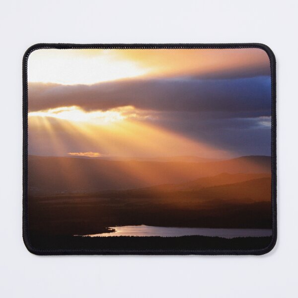 Item preview, Sunbeams through clouds Cairngorms Scotland designed and sold by emergentdesigns.