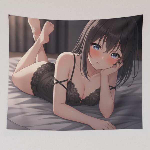 Item preview, Petite girl Waifu relaxing in her bed  designed and sold by GerwantSHOP.