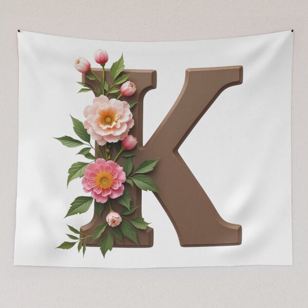 Item preview, Letra K del monograma floral designed and sold by rustyroofco.