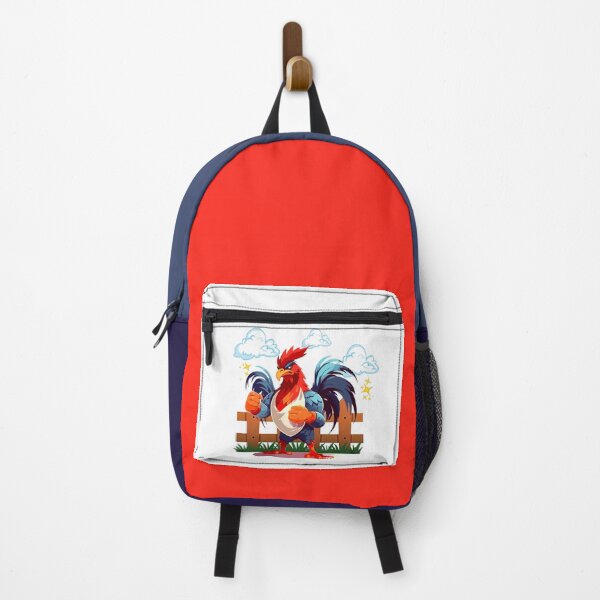Item preview, Fighting Rooster Cartoon | Funny Strong Colorful Farm Cock designed and sold by ArtelPrints.