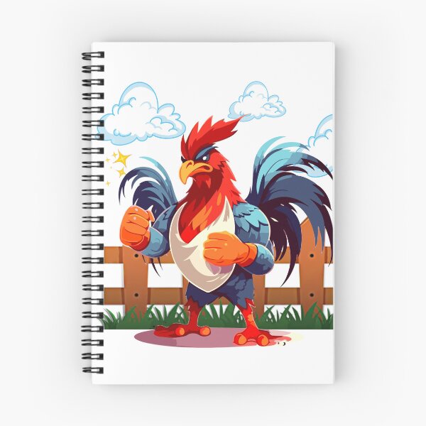 Item preview, Fighting Rooster Cartoon | Funny Strong Colorful Farm Cock designed and sold by ArtelPrints.
