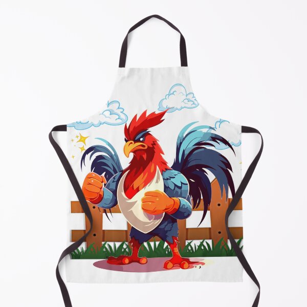 Item preview, Fighting Rooster Cartoon | Funny Strong Colorful Farm Cock designed and sold by ArtelPrints.