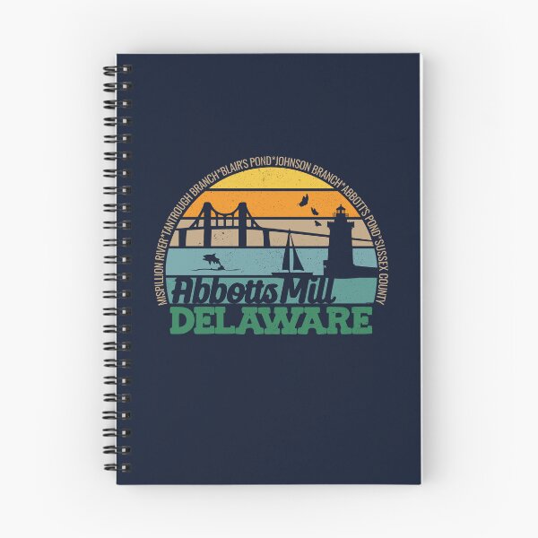 Item preview, Abbotts Mill Delaware Retro Sunset Local Pride Logo  designed and sold by CRHPOD20.