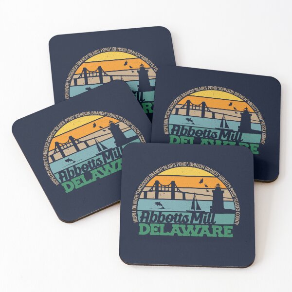 Item preview, Abbotts Mill Delaware Retro Sunset Local Pride Logo  designed and sold by CRHPOD20.