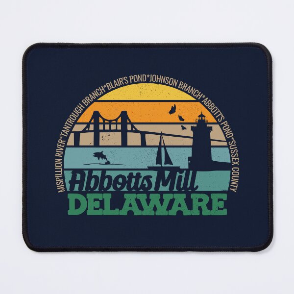 Item preview, Abbotts Mill Delaware Retro Sunset Local Pride Logo  designed and sold by CRHPOD20.