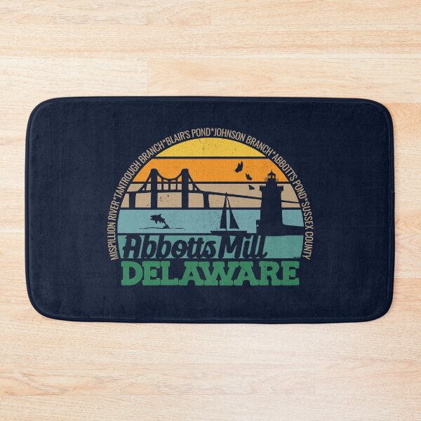 Item preview, Abbotts Mill Delaware Retro Sunset Local Pride Logo  designed and sold by CRHPOD20.
