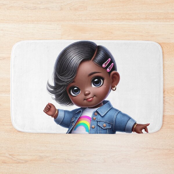 Item preview, Happy Black Girl with Puffs – Playful Cartoon Style designed and sold by Lulunza.