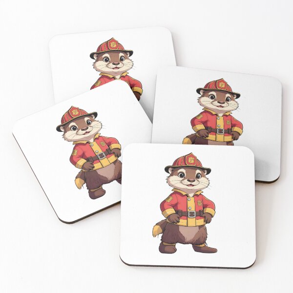 Item preview, Firefighter Otter: Tiny Hero, Big Heart (Cute Animal Art) designed and sold by jglobal360.