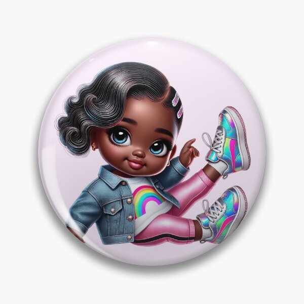 Item preview, Beautiful Brown Skin Girl with Curly Hair – Elegant Art fashion  designed and sold by Lulunza.