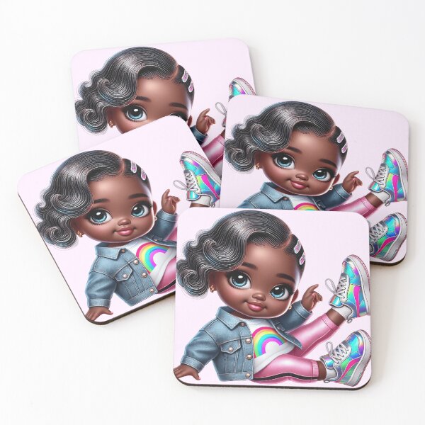 Item preview, Beautiful Brown Skin Girl with Curly Hair – Elegant Art fashion  designed and sold by Lulunza.