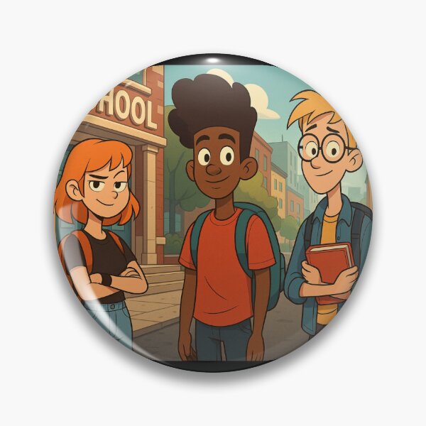 Item preview, “School Friends Cartoon Illustration” designed and sold by pixelandpine.