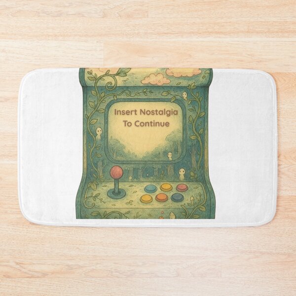Item preview, Insert Nostalgia to Continue - Retro Floral Arcade Design designed and sold by NerdCrafter.