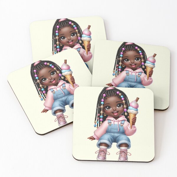 Item preview, Pretty Black Girl with Natural Hair – Cute Digital Art designed and sold by Lulunza.